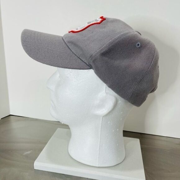 Route 66 Gray Grey Red Embroidered Hat Baseball Cap Adjustable Canvas - Picture 3 of 6
